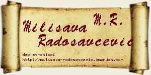 Milisava Radosavčević vizit kartica